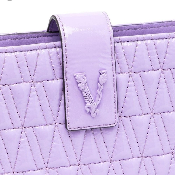Versace Virtus Quilted mini bag lavender BRAND NEW - Picture 2 of 3
